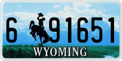 WY license plate 691651