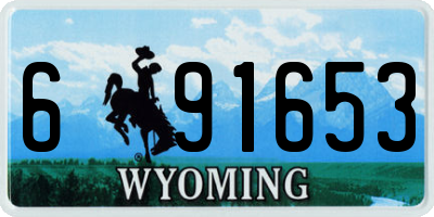 WY license plate 691653