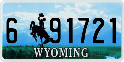 WY license plate 691721