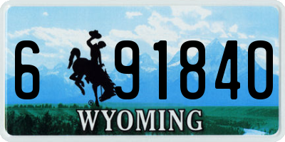 WY license plate 691840