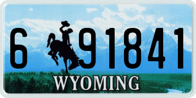 WY license plate 691841