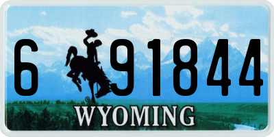 WY license plate 691844