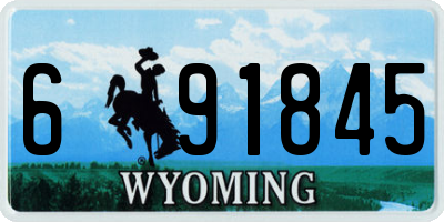 WY license plate 691845