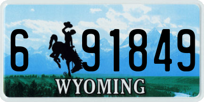 WY license plate 691849