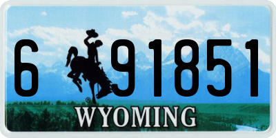 WY license plate 691851