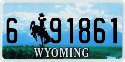 WY license plate 691861