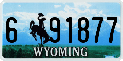 WY license plate 691877