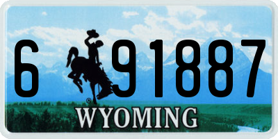 WY license plate 691887