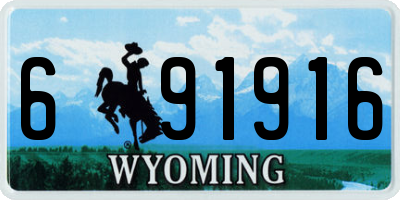 WY license plate 691916