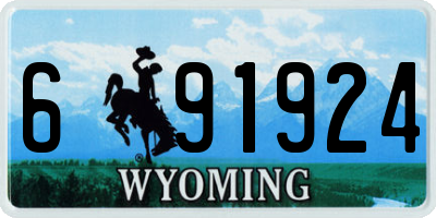 WY license plate 691924