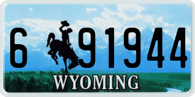 WY license plate 691944