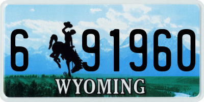 WY license plate 691960