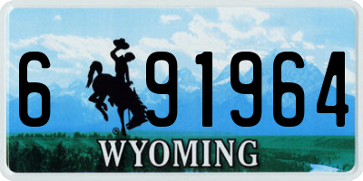 WY license plate 691964