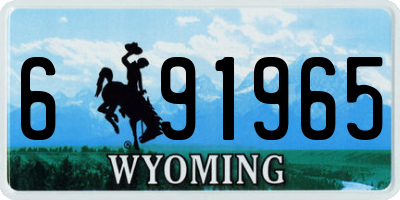 WY license plate 691965