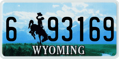 WY license plate 693169