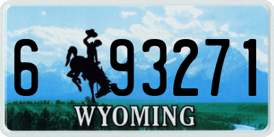 WY license plate 693271
