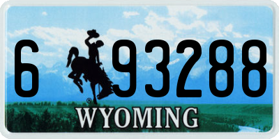 WY license plate 693288