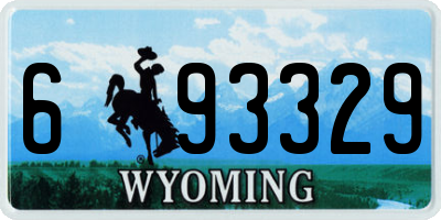 WY license plate 693329