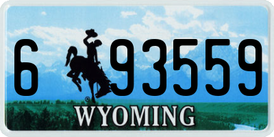 WY license plate 693559