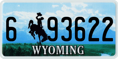 WY license plate 693622