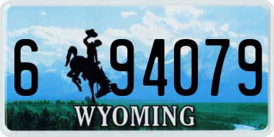 WY license plate 694079