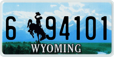 WY license plate 694101
