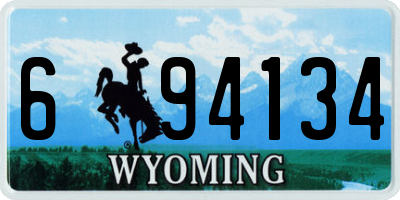 WY license plate 694134