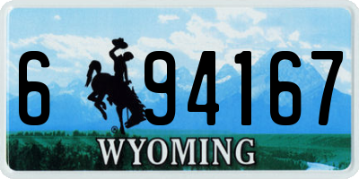 WY license plate 694167