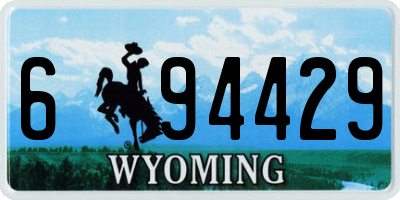 WY license plate 694429