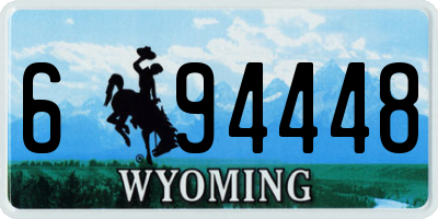 WY license plate 694448