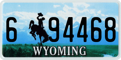 WY license plate 694468