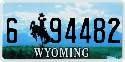 WY license plate 694482