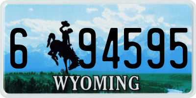 WY license plate 694595