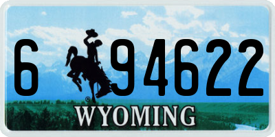 WY license plate 694622