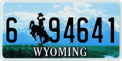 WY license plate 694641