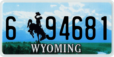 WY license plate 694681