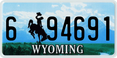 WY license plate 694691