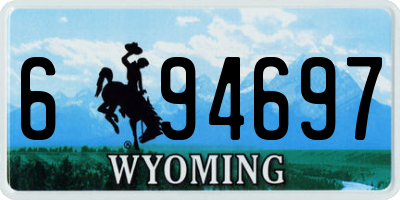 WY license plate 694697