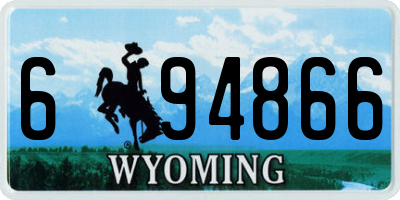 WY license plate 694866
