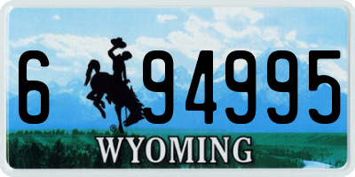 WY license plate 694995