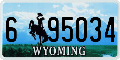 WY license plate 695034