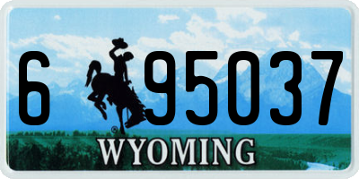 WY license plate 695037