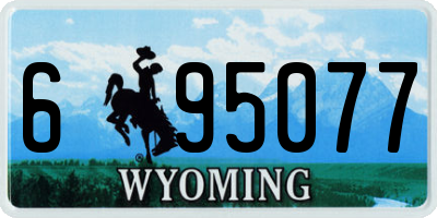 WY license plate 695077