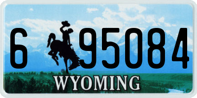 WY license plate 695084