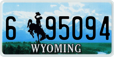 WY license plate 695094