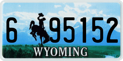 WY license plate 695152