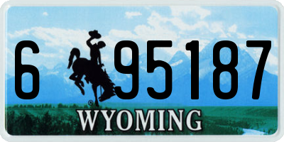 WY license plate 695187