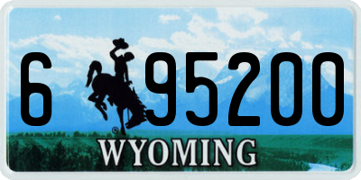 WY license plate 695200