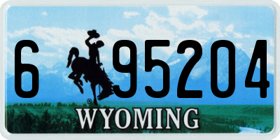 WY license plate 695204