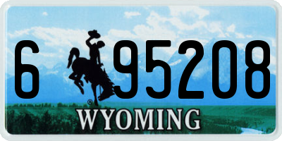 WY license plate 695208